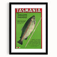 Vintage Tasmania Fishing Poster – Retro Angler’s Paradise Art