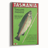 Vintage Tasmania Fishing Poster – Retro Angler’s Paradise Art