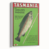 Vintage Tasmania Fishing Poster – Retro Angler’s Paradise Art