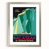 Vintage Alaska Travel Poster – Retro Taku Glacier Cruise Art