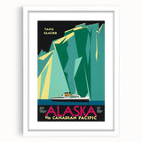Vintage Alaska Travel Poster – Retro Taku Glacier Cruise Art