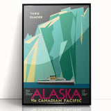 Vintage Alaska Travel Poster – Retro Taku Glacier Cruise Art