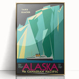 Vintage Alaska Travel Poster – Retro Taku Glacier Cruise Art