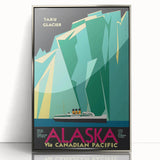 Vintage Alaska Travel Poster – Retro Taku Glacier Cruise Art