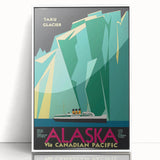 Vintage Alaska Travel Poster – Retro Taku Glacier Cruise Art