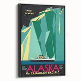 Vintage Alaska Travel Poster – Retro Taku Glacier Cruise Art
