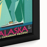 Vintage Alaska Travel Poster – Retro Taku Glacier Cruise Art