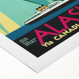 Vintage Alaska Travel Poster – Retro Taku Glacier Cruise Art