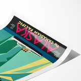 Vintage Alaska Travel Poster – Retro Taku Glacier Cruise Art