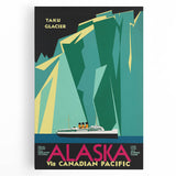 Vintage Alaska Travel Poster – Retro Taku Glacier Cruise Art