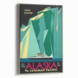 Vintage Alaska Travel Poster – Retro Taku Glacier Cruise Art