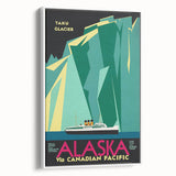 Vintage Alaska Travel Poster – Retro Taku Glacier Cruise Art