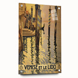 Vintage Venice Travel Poster – Retro Venise et Le Lido Art