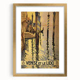Vintage Venice Travel Poster – Retro Venise et Le Lido Art