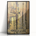 Vintage Venice Travel Poster – Retro Venise et Le Lido Art