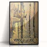 Vintage Venice Travel Poster – Retro Venise et Le Lido Art