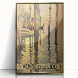 Vintage Venice Travel Poster – Retro Venise et Le Lido Art