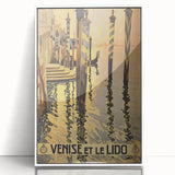 Vintage Venice Travel Poster – Retro Venise et Le Lido Art