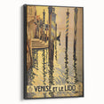 Vintage Venice Travel Poster – Retro Venise et Le Lido Art
