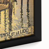 Vintage Venice Travel Poster – Retro Venise et Le Lido Art