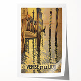 Vintage Venice Travel Poster – Retro Venise et Le Lido Art