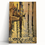 Vintage Venice Travel Poster – Retro Venise et Le Lido Art