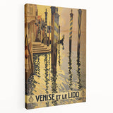 Vintage Venice Travel Poster – Retro Venise et Le Lido Art