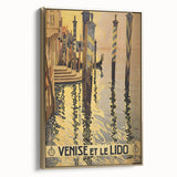 Vintage Venice Travel Poster – Retro Venise et Le Lido Art