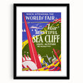 Vintage Sea Cliff Travel Poster – Retro World's Fair Art