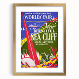 Vintage Sea Cliff Travel Poster – Retro World's Fair Art
