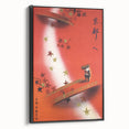 Vintage Kyoto Travel Poster – Retro Japanese Autumn Bridge Art