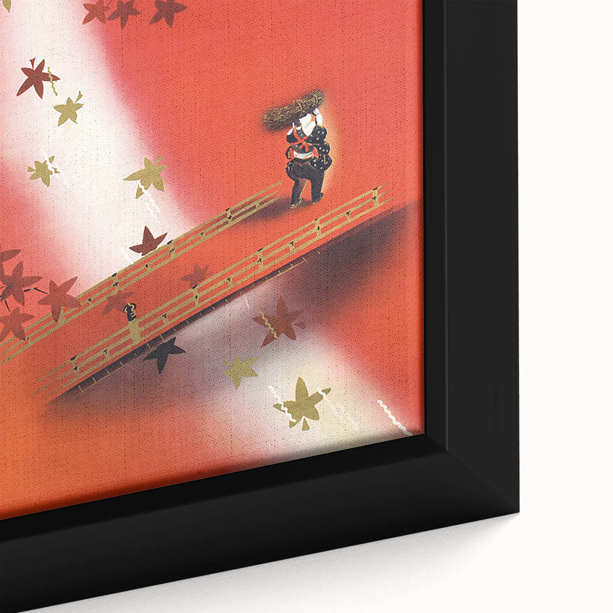 Vintage Kyoto Travel Poster – Retro Japanese Autumn Bridge Art