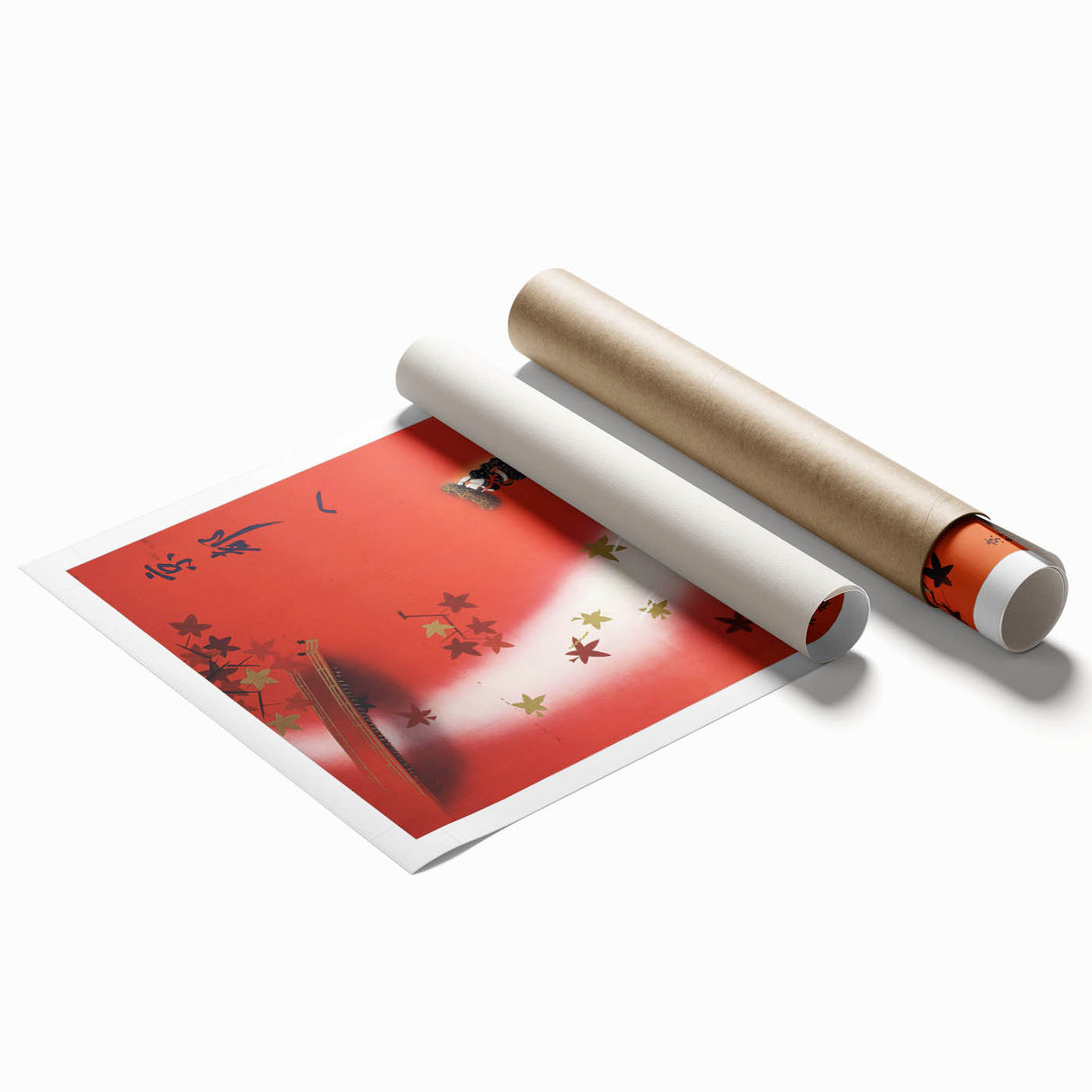 Vintage Kyoto Travel Poster – Retro Japanese Autumn Bridge Art