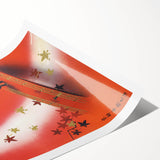 Vintage Kyoto Travel Poster – Retro Japanese Autumn Bridge Art