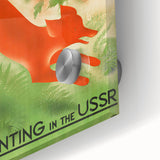 Vintage USSR Hunting Poster – Retro Wildlife Adventure Art