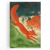 Vintage USSR Hunting Poster – Retro Wildlife Adventure Art