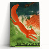 Vintage USSR Hunting Poster – Retro Wildlife Adventure Art