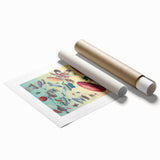 Vintage Airship Travel Poster – Retro Aerial Adventure Art