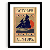 Vintage Sailing Travel Poster – Retro Nautical October Art