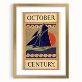 Vintage Sailing Travel Poster – Retro Nautical October Art