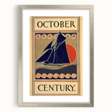 Vintage Sailing Travel Poster – Retro Nautical October Art