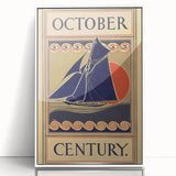 Vintage Sailing Travel Poster – Retro Nautical October Art