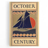 Vintage Sailing Travel Poster – Retro Nautical October Art