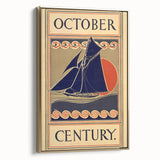 Vintage Sailing Travel Poster – Retro Nautical October Art