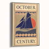 Vintage Sailing Travel Poster – Retro Nautical October Art