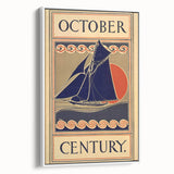 Vintage Sailing Travel Poster – Retro Nautical October Art