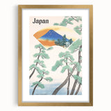 Vintage Japan Travel Poster – Retro Mount Fuji Railway Art