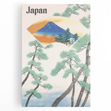 Vintage Japan Travel Poster – Retro Mount Fuji Railway Art