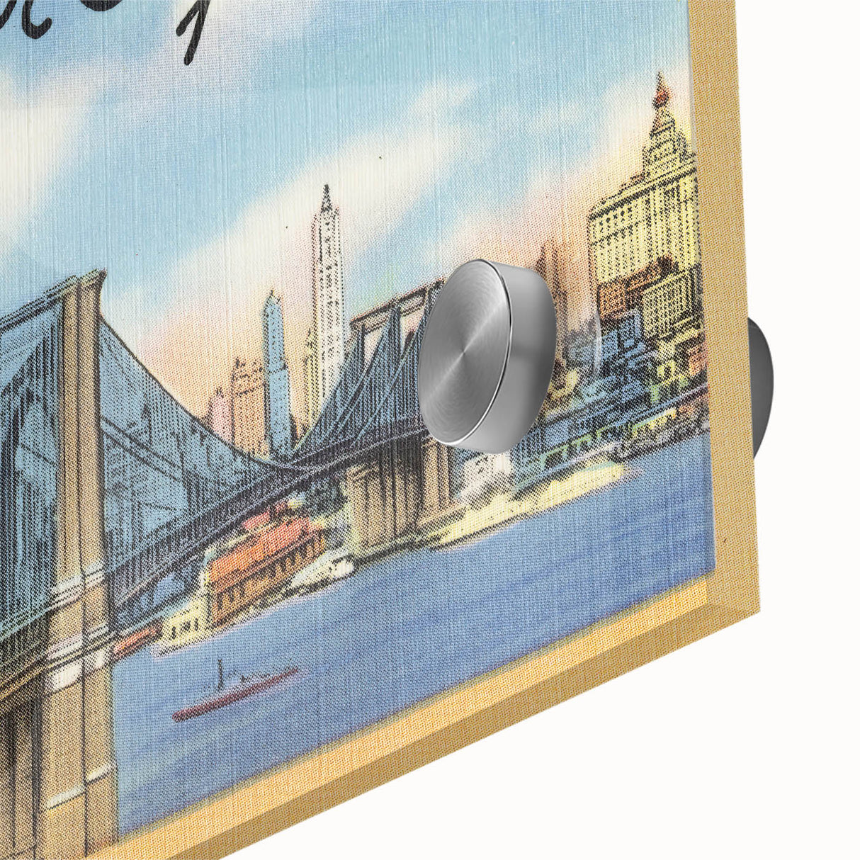 Brooklyn Bridge Vintage Poster – Retro New York City Art