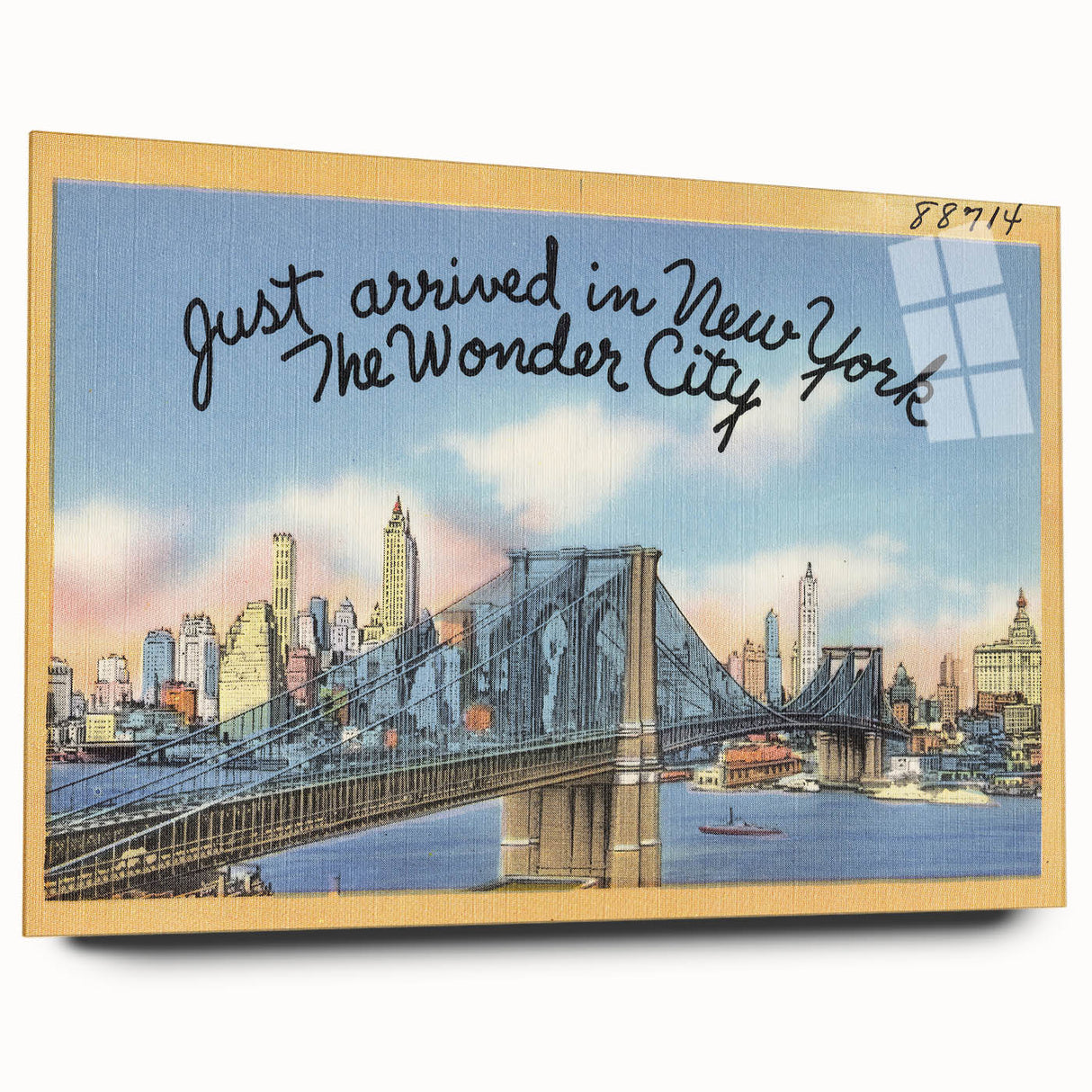 Brooklyn Bridge Vintage Poster – Retro New York City Art